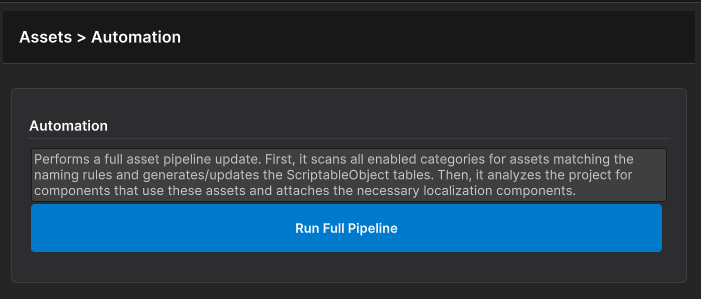 Asset workflow process